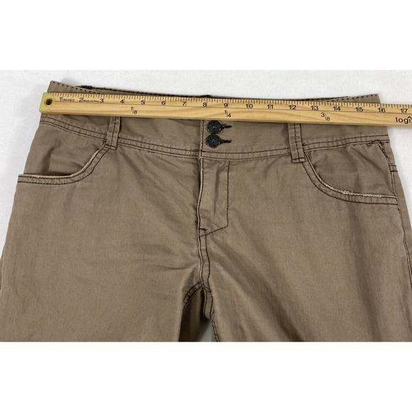 Maurice Pants‎ Womens Size 5/6 Long Brown Boot Distress Chino Slacks - Picture 6 of 13